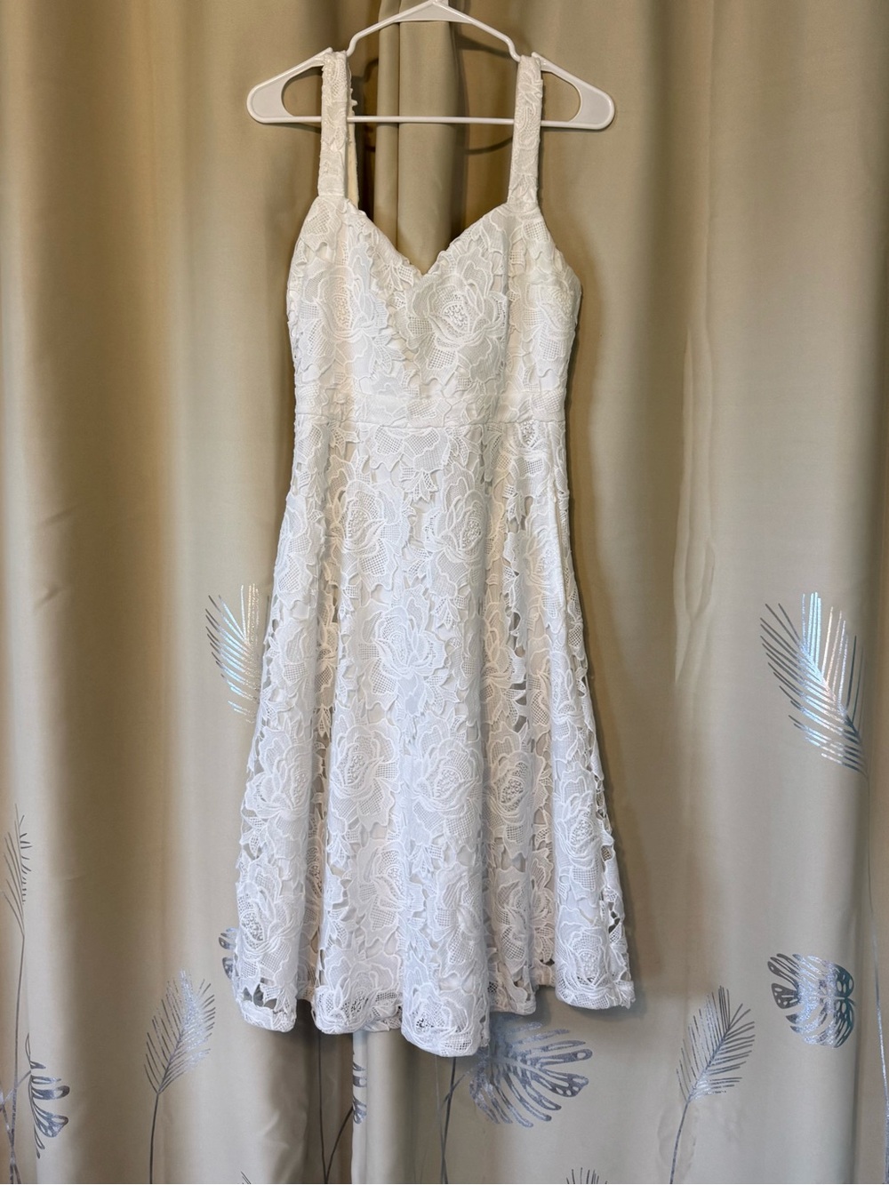 Lulu's White Lace A-Line Sundress
